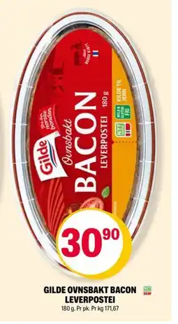 Coop Extra GILDE OVNSBAKT BACON LEVERPOSTEI, NOK 30.9 tilbud