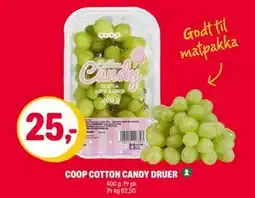Coop Extra COOP COTTON CANDY DRUER, NOK 25 tilbud
