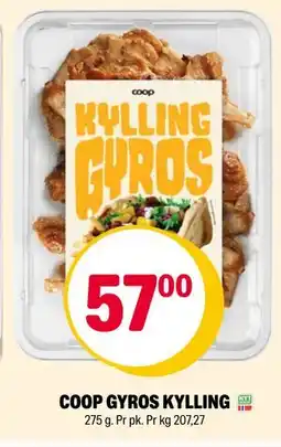 Coop Extra COOP GYROS KYLLING, NOK 57 tilbud
