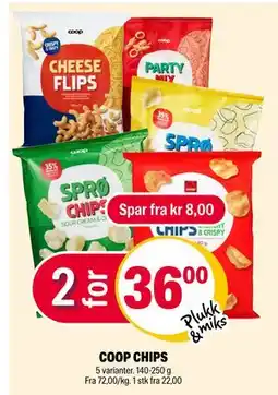Coop Extra COOP CHIPS, NOK 36 tilbud
