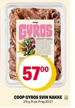 Coop Extra COOP GYROS SVIN NAKKE, NOK 57 tilbud