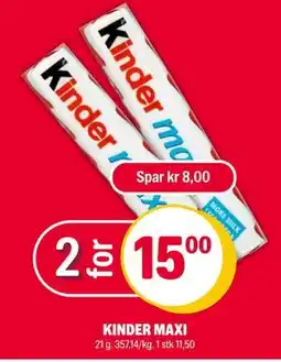 Coop Extra KINDER MAXI, NOK 15 tilbud