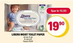 Coop Extra LIBERO MOIST TOILET PAPER, NOK 19.9 tilbud