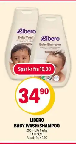 Coop Extra LIBERO BABY WASH/SHAMPOO, NOK 34.9 tilbud