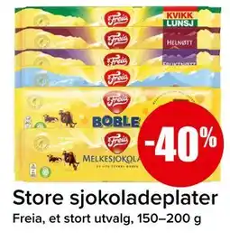 Spar Store sjokoladeplater tilbud