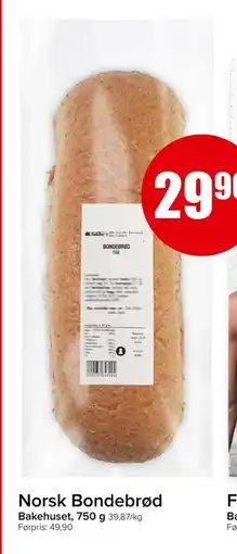 Spar Norsk Bondebrød, NOK 29.9 tilbud