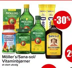 Spar Möller´s/Sana-sol/ Vitaminbjørner tilbud