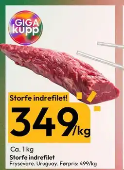 Gigaboks Storfe indrefilet, NOK 349 tilbud
