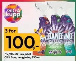 Gigaboks Cillit Bang rengjøring 750 ml, NOK 100 tilbud