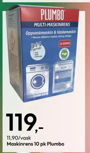 Gigaboks Maskinrens 10 pk, NOK 119 tilbud
