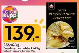Gigaboks Boneless roasted duck 625 g, NOK 139 tilbud