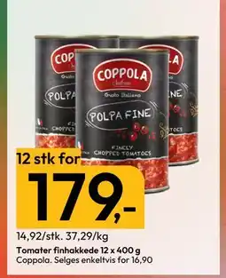 Gigaboks Tomater finhakkede 12 x 400 g, NOK 179 tilbud