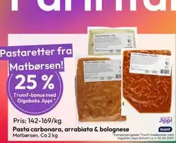 Gigaboks Pasta carbonara, arrabiata & bolognese tilbud