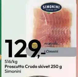 Gigaboks Proscutto Crudo skivet 250 g, NOK 129 tilbud