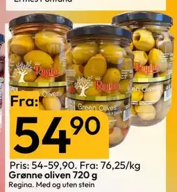 Gigaboks Grønne oliven 720 g tilbud