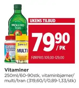 Meny Vitaminer, NOK 79.9 tilbud