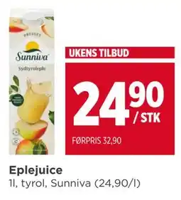 Meny Eplejuice, NOK 24.9 tilbud
