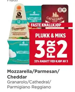 Meny Mozzarella/Parmesan/ Cheddar tilbud