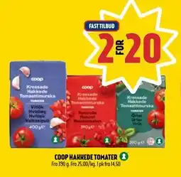 Coop Prix COOP HAKKEDE TOMATER, NOK 20 tilbud