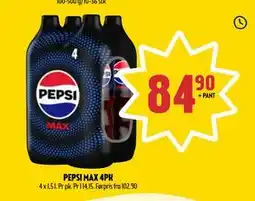 Coop Prix PEPSI MAX 4PK, NOK 84.9 tilbud