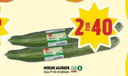 Coop Prix NORSKE AGURKER, NOK 40 tilbud