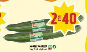 Coop Prix NORSKE AGURKER, NOK 40 tilbud
