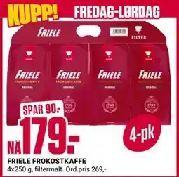 Europris FRIELE FROKOSTKAFFE, NOK 179 tilbud