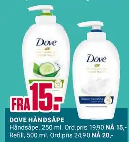 Europris DOVE HÅNDSÅPE tilbud