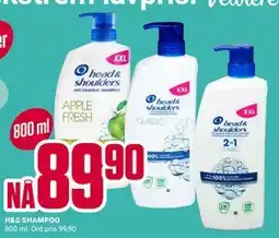 Europris H&S SHAMPOO, NOK 89.9 tilbud