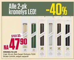 Europris Alle 2-pk kronelys LED! tilbud