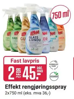Europris Effekt rengjøringsspray, NOK 45 tilbud