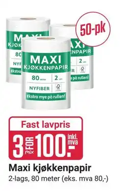 Europris Maxi kjøkkenpapir, NOK 100 tilbud