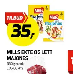 Bunnpris MILLS EKTE OG LETT MAJONES, NOK 35 tilbud