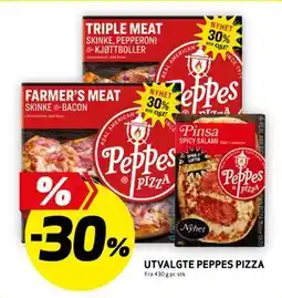 Bunnpris UTVALGTE PEPPES PIZZA tilbud