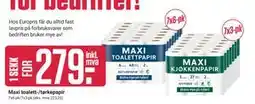 Europris Maxi toalett-/tørkepapir, NOK 279 tilbud