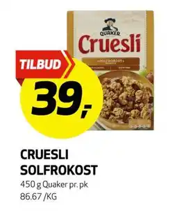 Bunnpris CRUESLI SOLFROKOST, NOK 39 tilbud