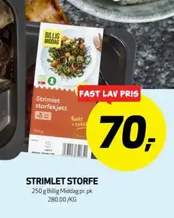 Bunnpris STRIMLET STORFE, NOK 70 tilbud