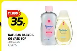 Bunnpris NATUSAN BABYOIL OG VASK TOP, NOK 35 tilbud