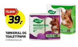 Bunnpris TØRKERULL OG TOALETTPAPIR, NOK 39 tilbud