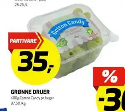 Bunnpris GRØNNE DRUER, NOK 35 tilbud