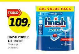 Bunnpris FINISH POWER ALL IN ONE, NOK 109 tilbud