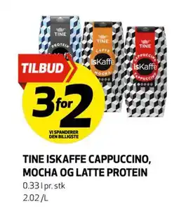 Bunnpris TINE ISKAFFE CAPPUCCINO, MOCHA OG LATTE PROTEIN tilbud