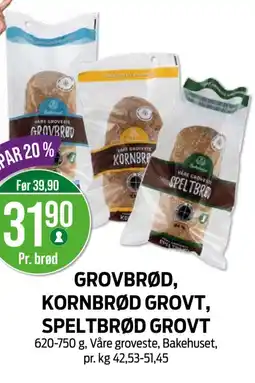 Kiwi Grovbrød, kornbrød grovt, speltbrød grovt tilbud