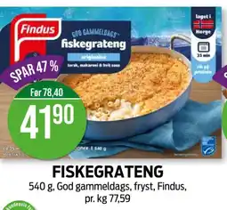 Kiwi FINDUS Fiskegrateng tilbud