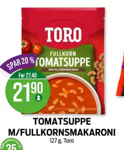 Kiwi TORO Tomatsuppe m/fullkornsmakaroni tilbud