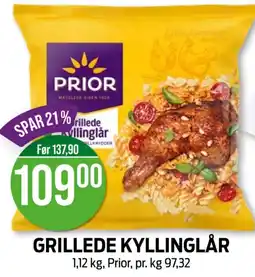 Kiwi PRIOR Grillede kyllinglår tilbud