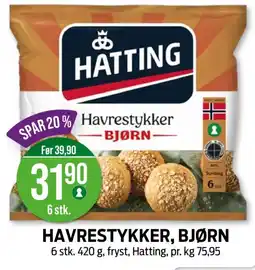 Kiwi HATTING Havrestykker, bjørn tilbud