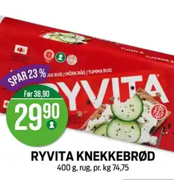 Kiwi Ryvita knekkebrød tilbud