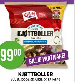 Kiwi GILDE Kjøttboller tilbud
