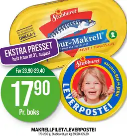 Kiwi Makrellfilet/leverpostei tilbud